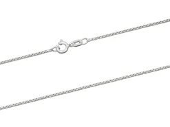 Sterling Silver 1.3mm Rounded Box Chain 20"/50cm Unhallmarked