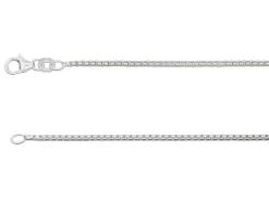 Sterling Silver 1.6mm Rounded Box Chain 20"/50cm Unhallmarked