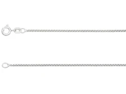 Sterling Silver 1.3mm Rounded Box Chain 16"/40cm Unhallmarked