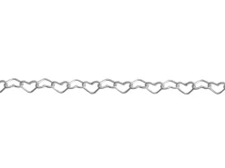 Sterling Silver 3.2mm Rounded Heart Link Chain Loose Unhallmarked 100% Recycled Silver