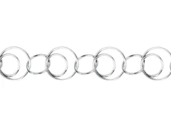 Sterling Silver 14.0mm Round Multi Link Trace Chain Loose Unhallmarked