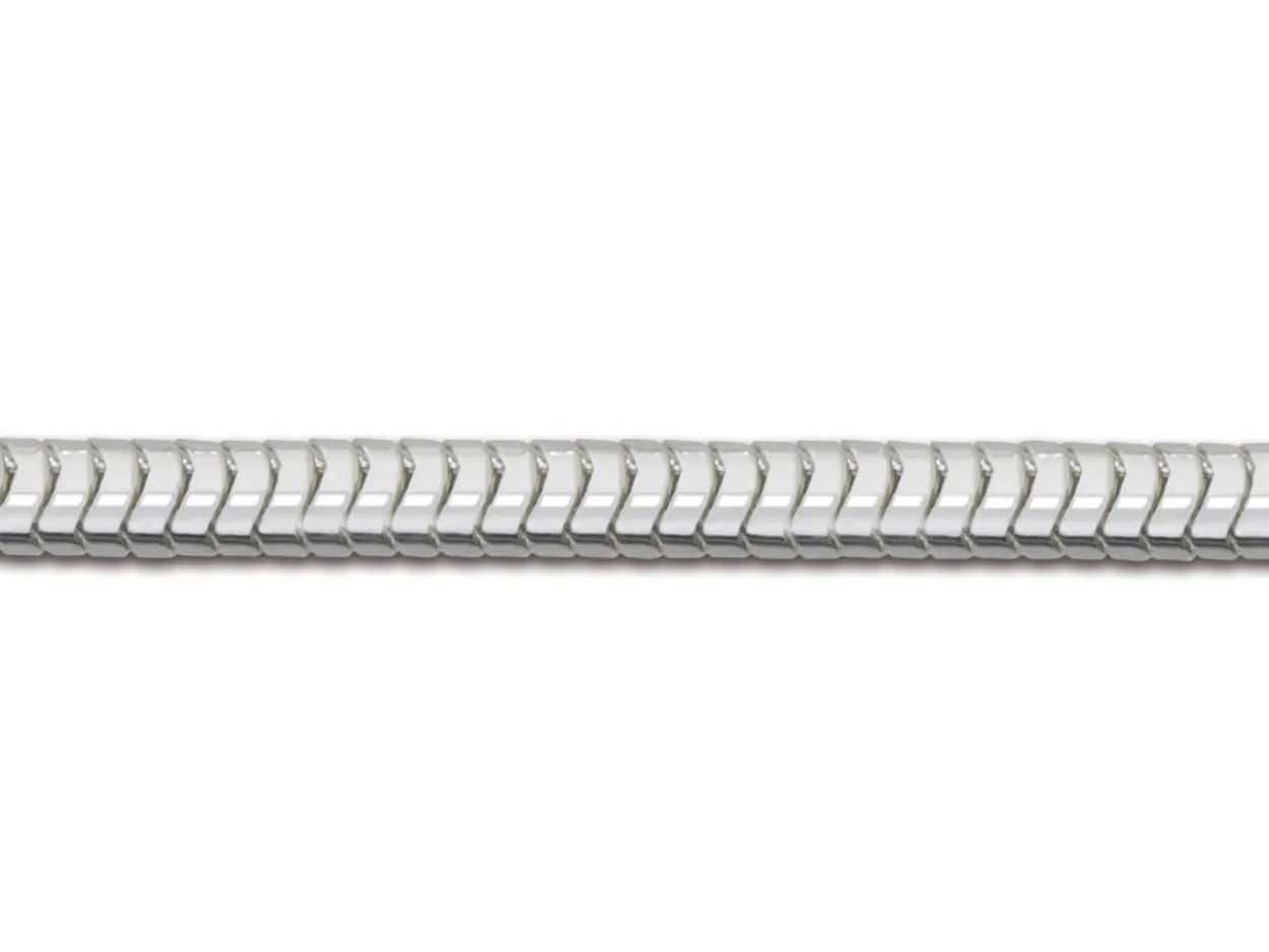 Sterling Silver 1.9mm Round Snake Chain 20"/50cm Hallmarked, 100% Recycled Silver