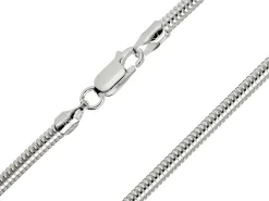 Sterling Silver 3.0mm Round Snake Chain 18"/45cm Hallmarked, 100% Recycled Silver