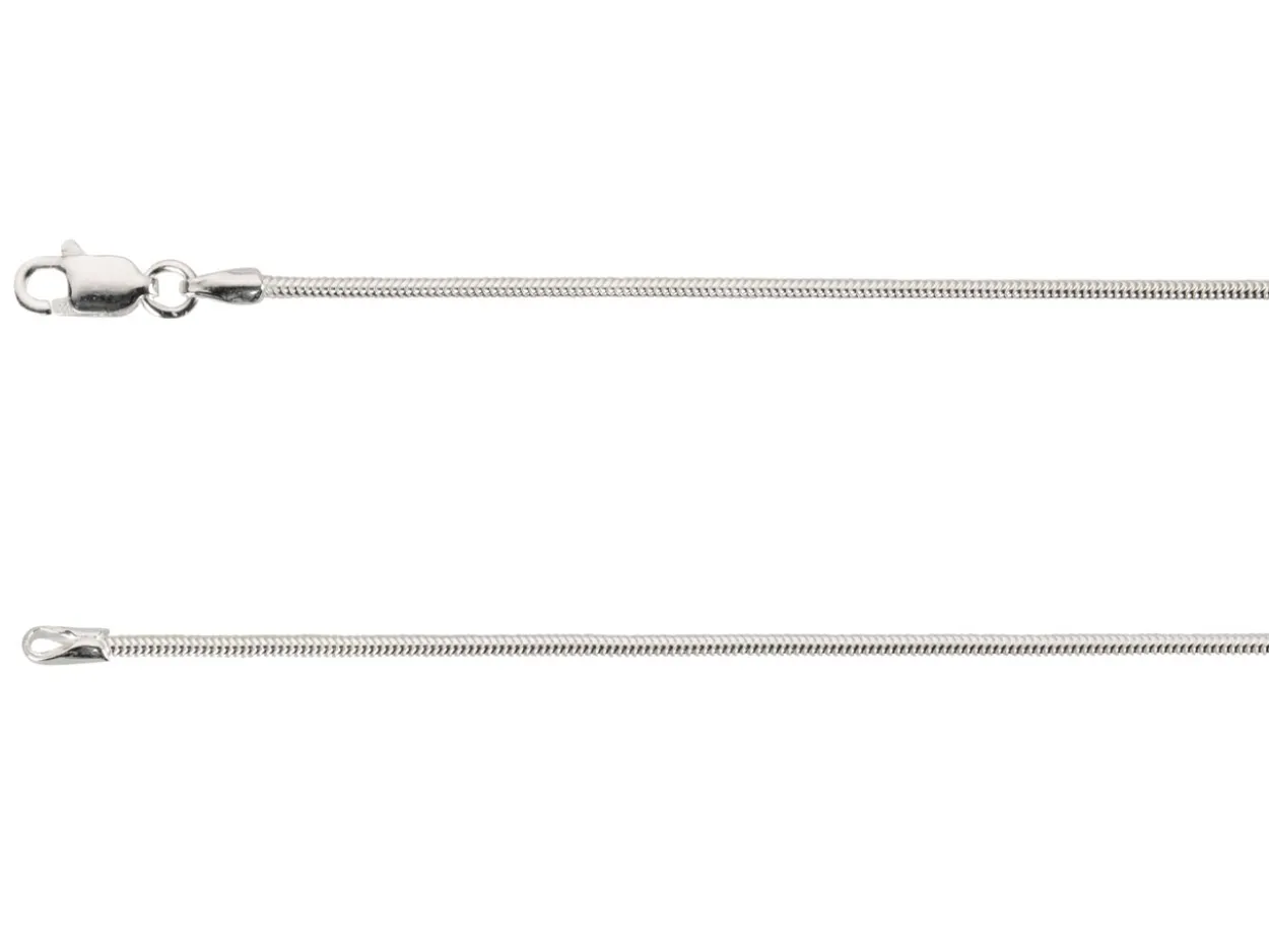 Sterling Silver 1.2mm Round Snake Chain 22"/55cm Unhallmarked 100% Recycled Silver