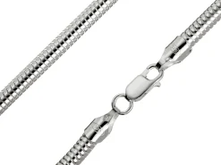 Sterling Silver 5.0mm Round Snake Chain 20"/50cm Hallmarked, 100% Recycled Silver