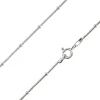 Sterling Silver 1.9mm Round Snake Chain With Bead Station 16"/40cm Unhallmarked
