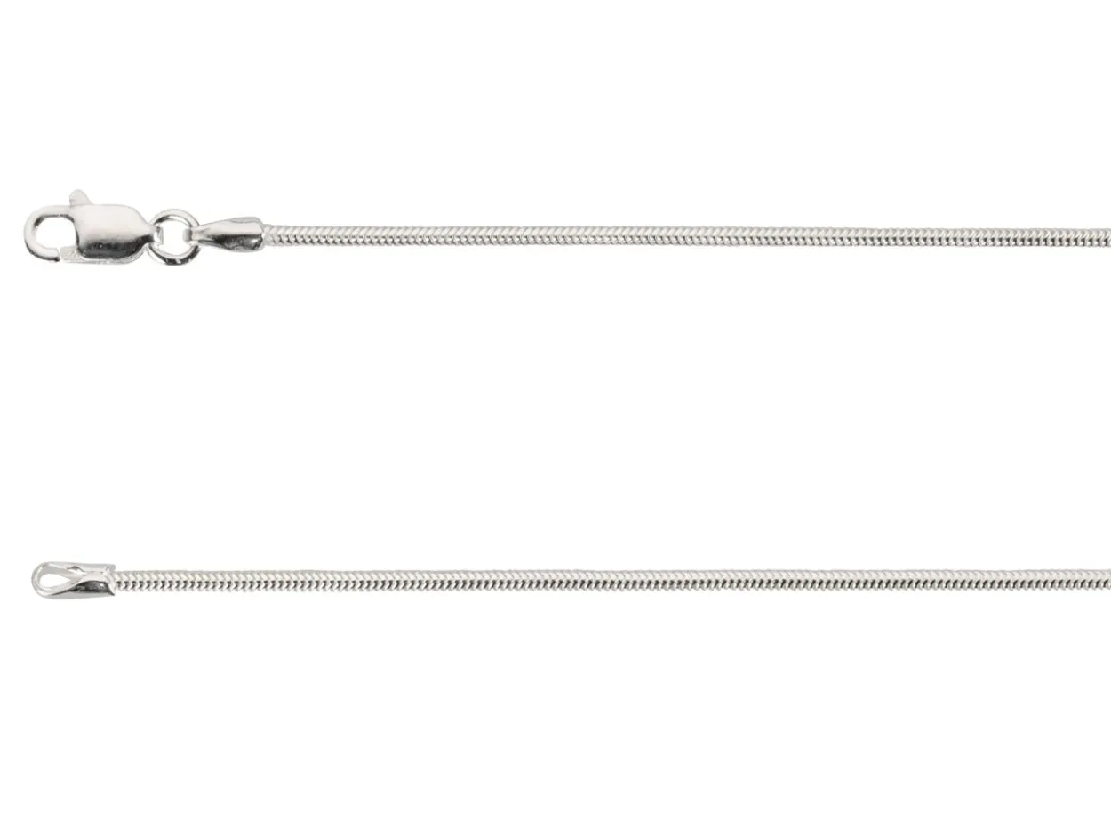 Sterling Silver 1.2mm Round Snake Chain 28"/71cm Unhallmarked 100% Recycled Silver
