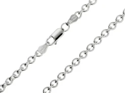 Sterling Silver 3.9mm Round Trace Chain 18"/45cm Hallmarked, 100% Recycled Silver