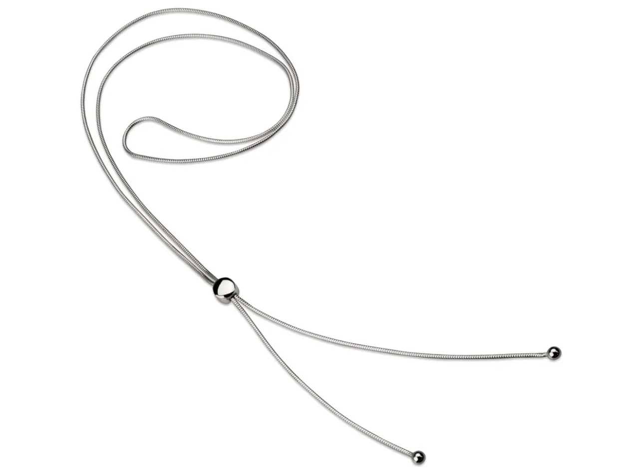 Sterling Silver 1.2mm Snake Chain Slider Necklet