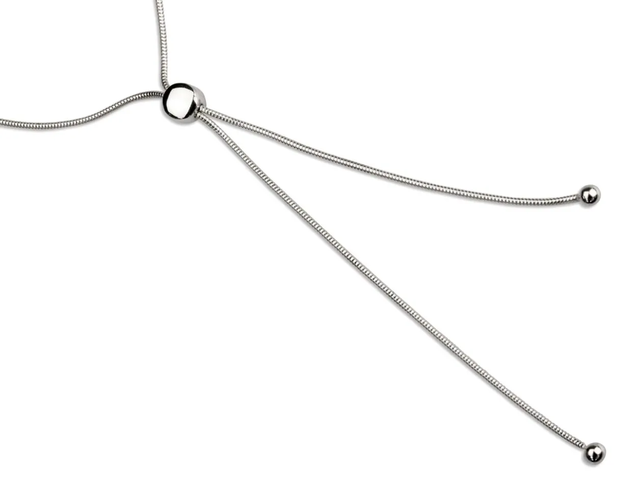Sterling Silver 1.2mm Snake Chain Slider Necklet