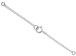 Sterling Silver 1.0mm Trace Safety Chain For Necklace With Bolt Ring 7.0cm/2.8" Pack of 6
