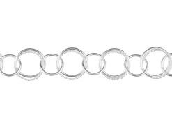 Sterling Silver 13.0mm Twisted And Plain Double Trace Chain Loose Unhallmarked 100% Recycled Silver