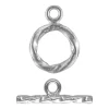 Sterling Silver 9.5mm Twisted Ring And Bar Set
