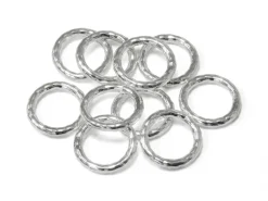 Sterling Silver 1mm X 7mm Outside Diameter Pack of 10 Diamond Cut Closed Decorative Jump Ring