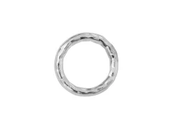 Sterling Silver 1mm X 7mm Outside Diameter Pack of 10 Diamond Cut Closed Decorative Jump Ring