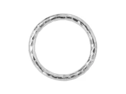 Sterling Silver 1mm X 10mm Outside Diameter Pack of 10 Diamond Cut Closed Decorative Jump Ring