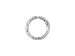 Sterling Silver 1mm X 7mm Outside Diameter Pack of 10 Diamond Cut Open Decorative Jump Ring