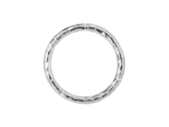 Sterling Silver 1mm X 10mm Outside Diameter Pack of 10 Diamond Cut Open Decorative Jump Ring