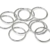 Sterling Silver 1mm X 12mm Outside Diameter Pack of 10 Diamond Cut Open Decorative Jump Ring