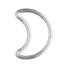 Sterling Silver Moon Connector Charms 11x8mm Pack of 10