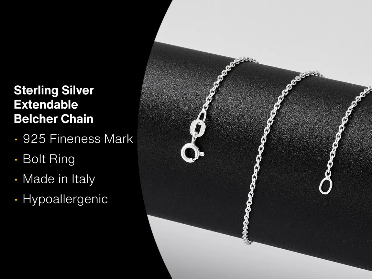 Sterling Silver 1.6m Oval Trace Chain With Extender 16-18"/40-45cm Unhallmarked