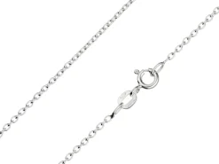 Sterling Silver 1.6m Oval Trace Chain With Extender 18-20"/45-50cm Unhallmarked