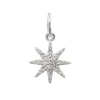 Sterling Silver Octogram Star Design Pendant With Cubic Zirconia