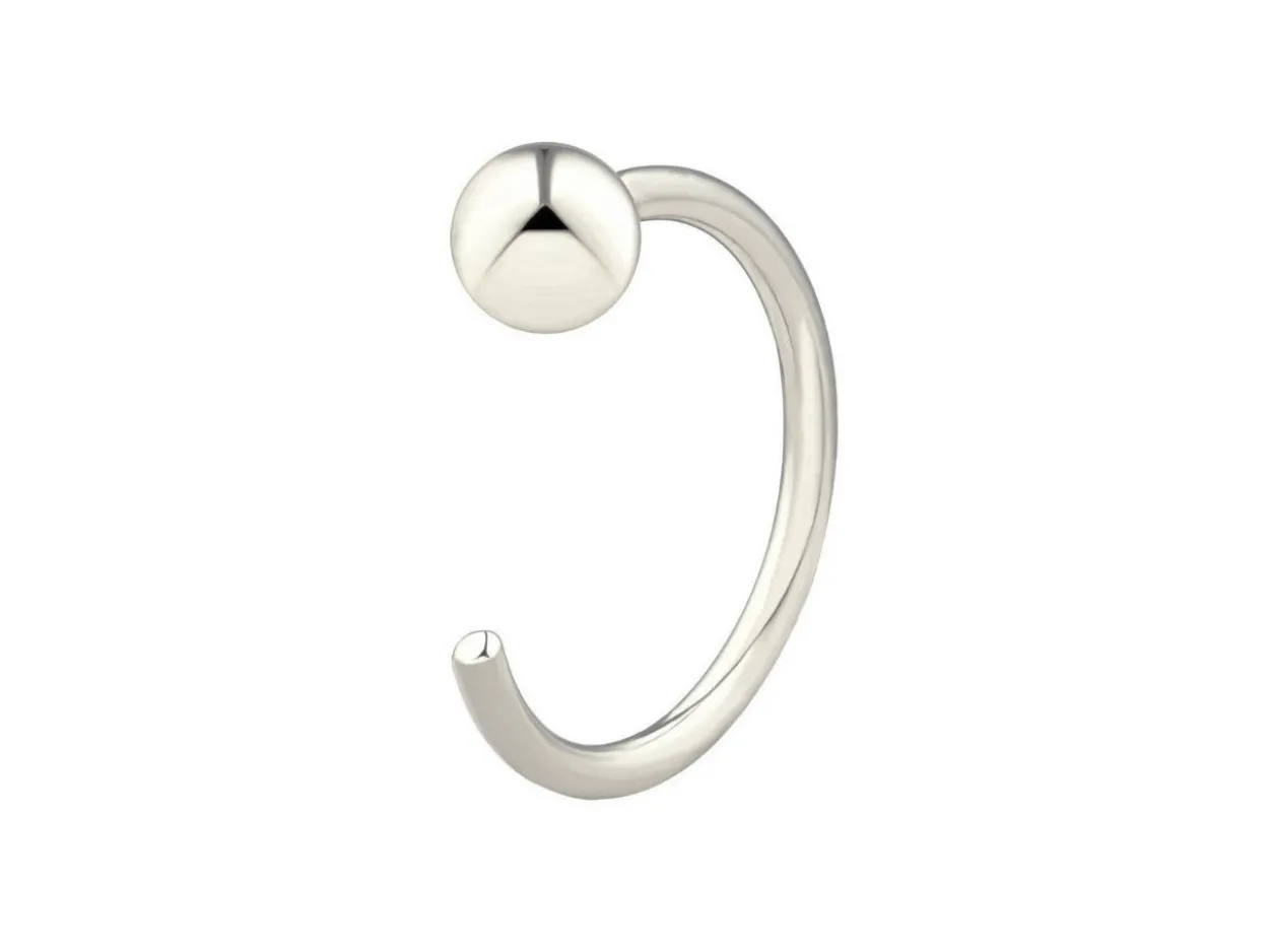 Sterling Silver Open Hoop Ball 8mm