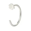 Sterling Silver Open Hoop Flower 12mm