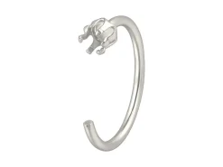 Sterling Silver Open Hoop Setting 10mm