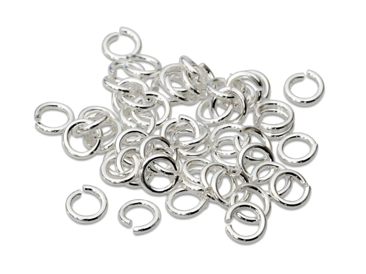 Sterling Silver Open Jump Ring Heavy 4mm Pack of 50 100% Recycled Silver