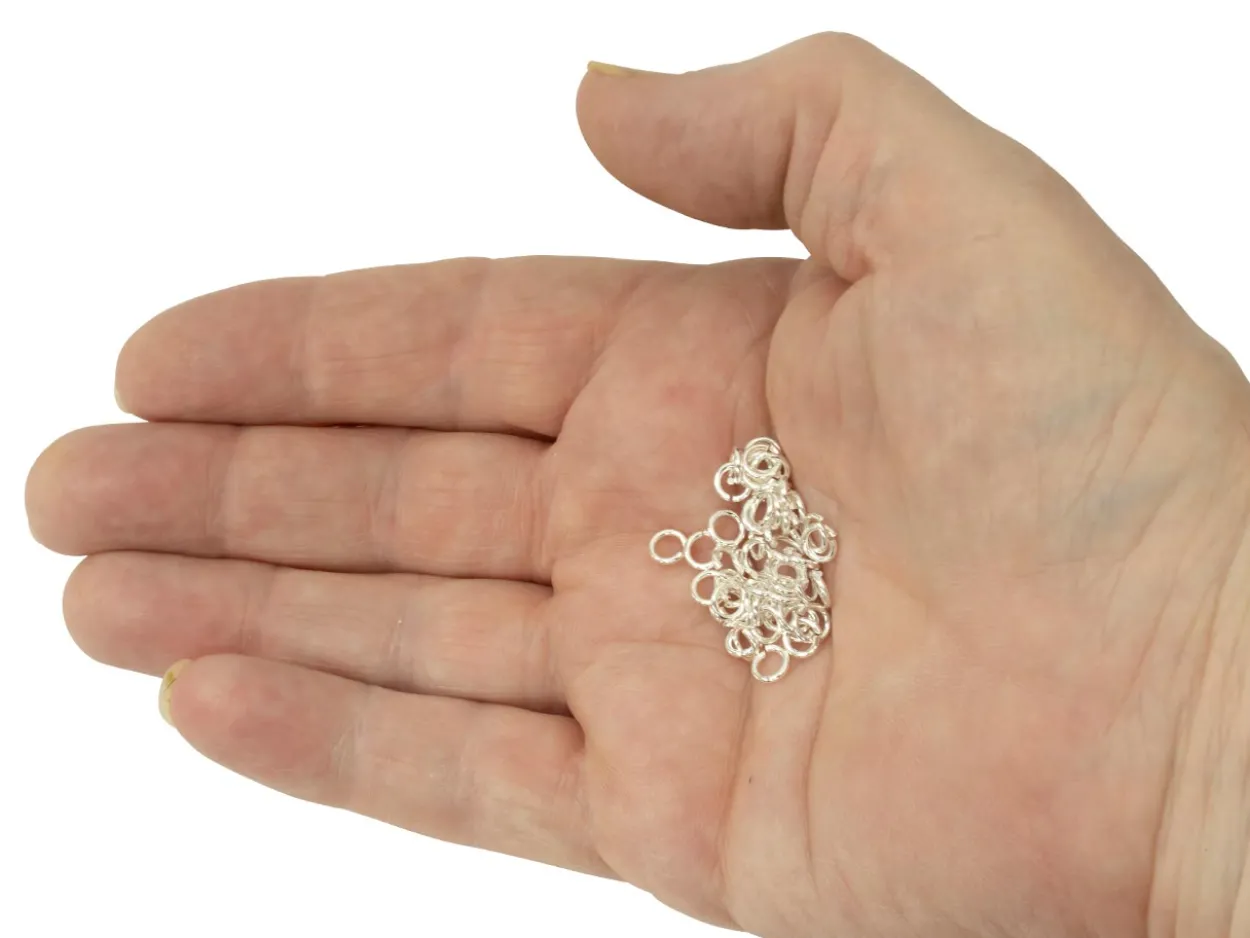 Sterling Silver Open Jump Ring Heavy 5mm Pack of 50 100% Recycled Silver
