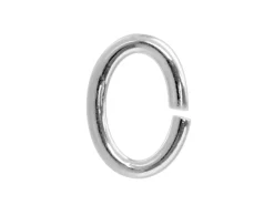 Sterling Silver Open Jump Ring Oval 6mm, Pack of 20