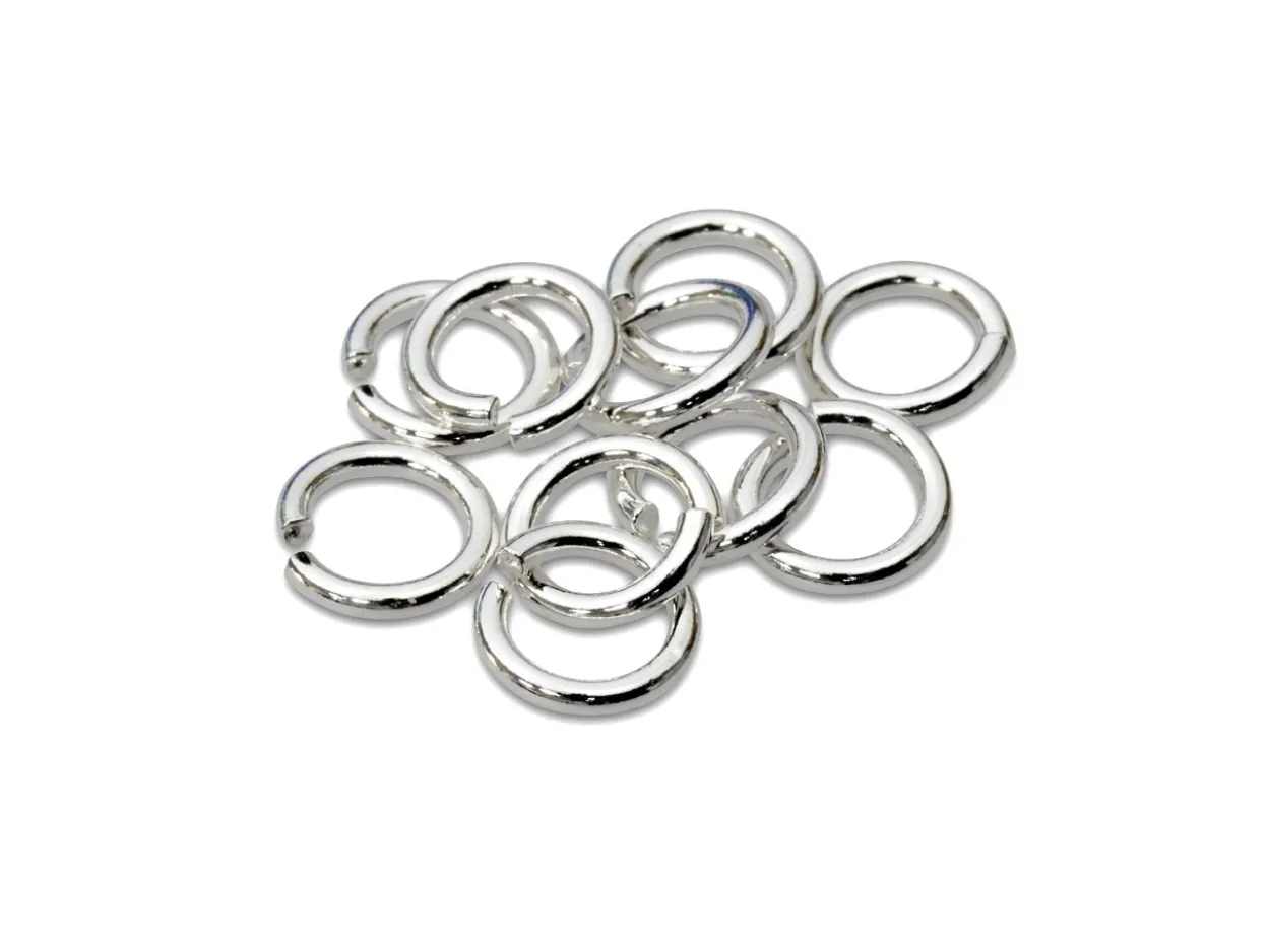 Sterling Silver Open Jump Ring Heavy 6mm Pack of 10 100% Recycled Silver