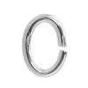 Sterling Silver Open Jump Ring Oval 7mm, Pack of 10