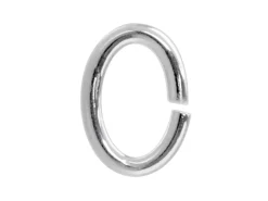 Sterling Silver Open Jump Ring Oval 8mm, Pack of 10