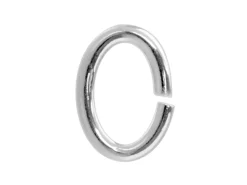 Sterling Silver Open Jump Ring Oval 5mm, Pack of 20