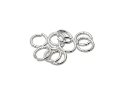 Sterling Silver Open Jump Ring Light 6mm Pack of 10
