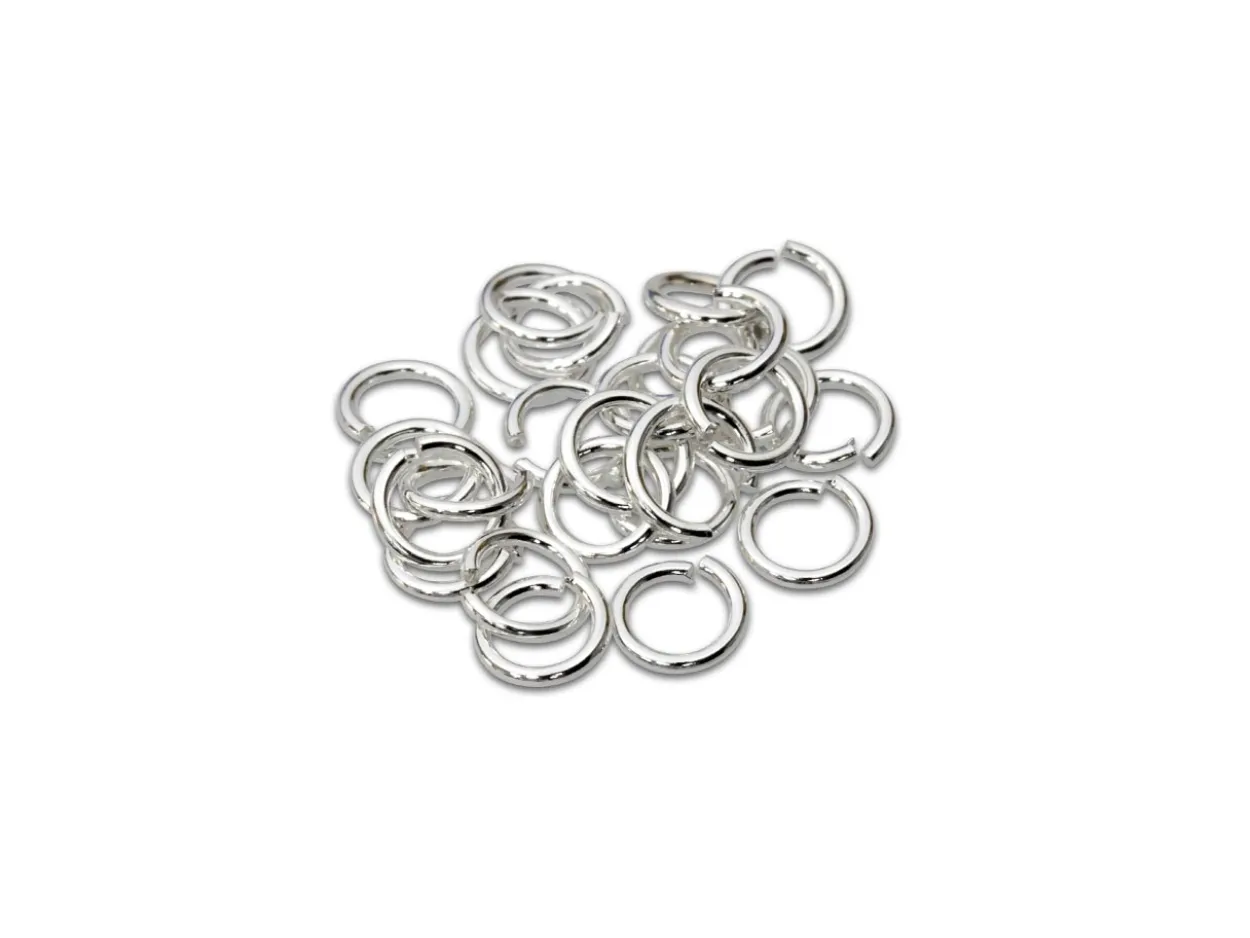 Sterling Silver Open Jump Ring Light 4mm Pack of 25