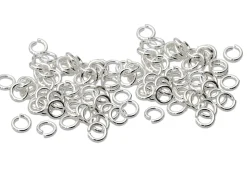 Sterling Silver Open Jump Ring Heavy 4mm Pack of 100