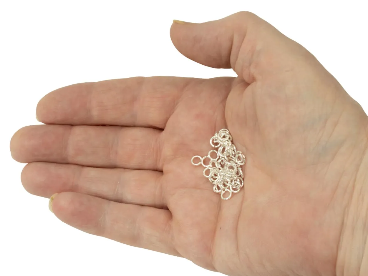 Sterling Silver Open Jump Ring Light 5mm Pack of 25