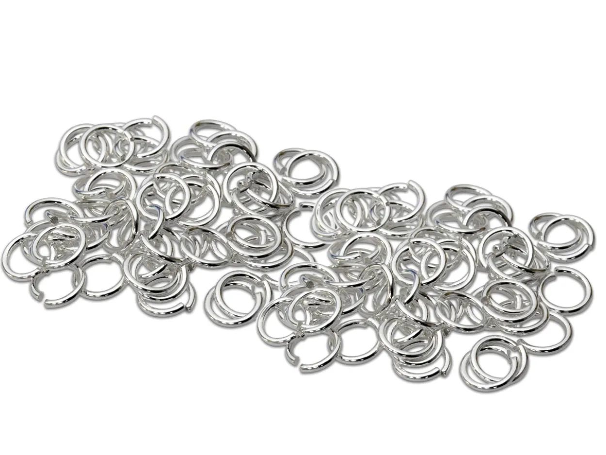 Sterling Silver Open Jump Ring Light 5mm Pack of 100