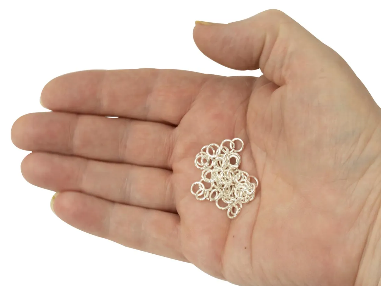 Sterling Silver Open Jump Ring Light 6mm Pack of 100