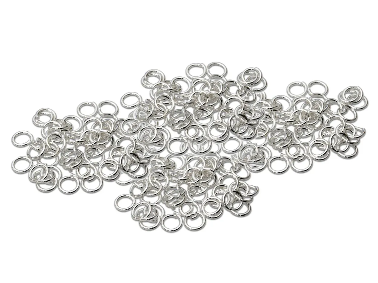 Sterling Silver Open Jump Ring Light 4mm Pack of 200