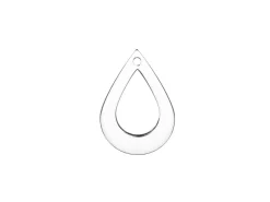 Sterling Silver Open Teardrop 15x20mm Stamping Blank