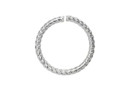 Sterling Silver Open Twisted Wire Jump Ring 10mm, 100% Recycled Silver
