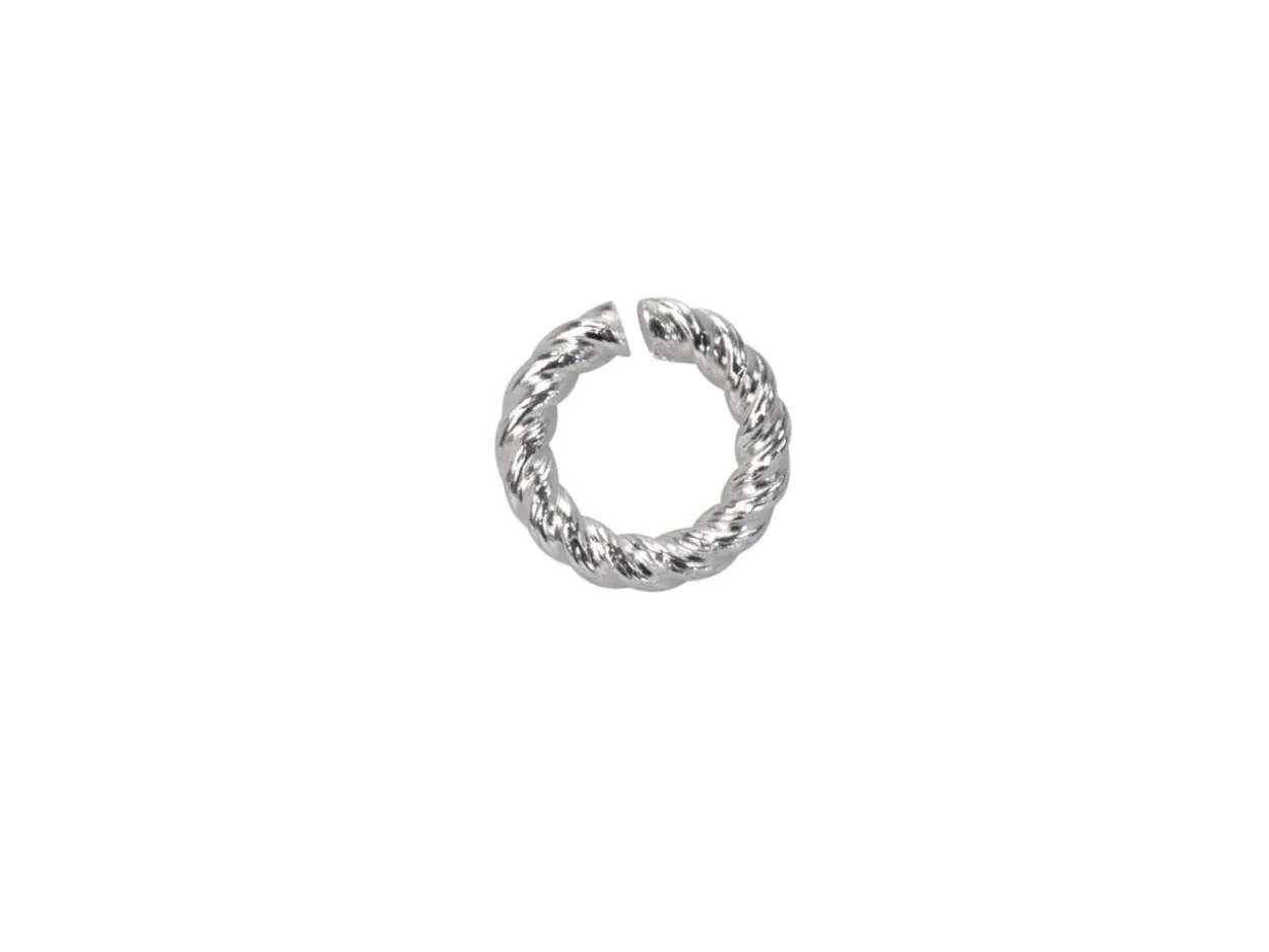 Sterling Silver Open Twisted Wire Jump Ring 5mm100% Recycled Silver
