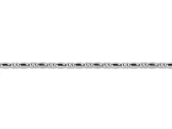 Sterling Silver Oval And Rondelle Beaded Wire 2.0mm