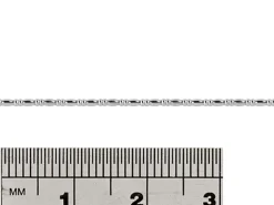 Sterling Silver Oval And Rondelle Beaded Wire 1.0mm