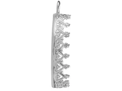 Sterling Silver Oval Filigree Bezel Cup 14x20mm